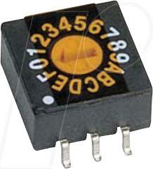 ECE ERD116RMZ - SMD-Drehcodierschalter, 16-pol hexadezimal von ECE