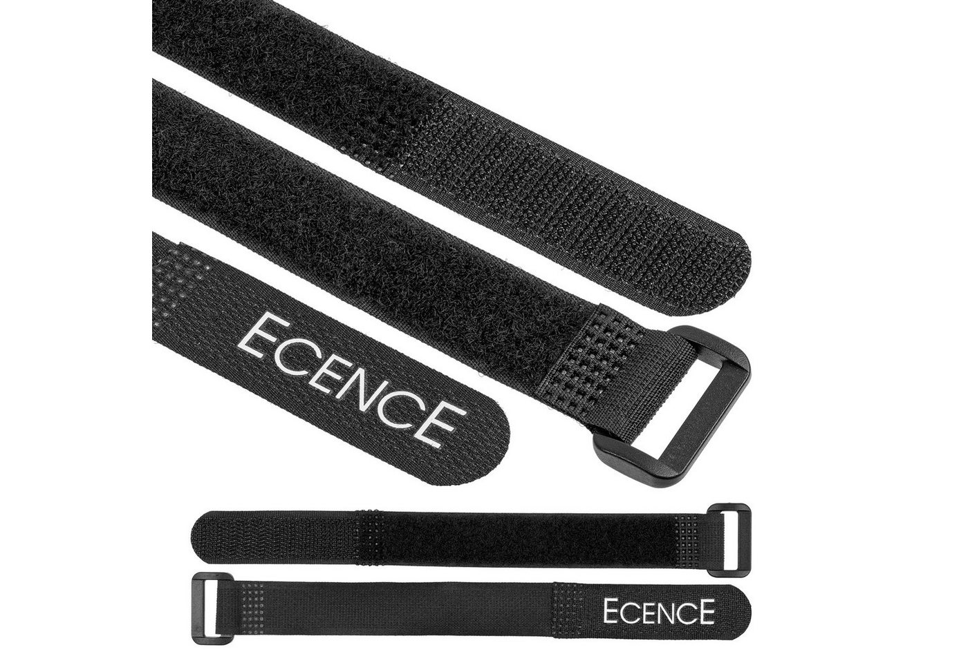 ECENCE 12er Set Klettkabelbinder 2cm x 20cm Klettband Kabelzubehör von ECENCE