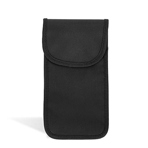 ECENCE 1x RFID Strahlenschutz-Tasche Handy Smartphone No-Signal Funk Stop Tasche Schwarz von ECENCE