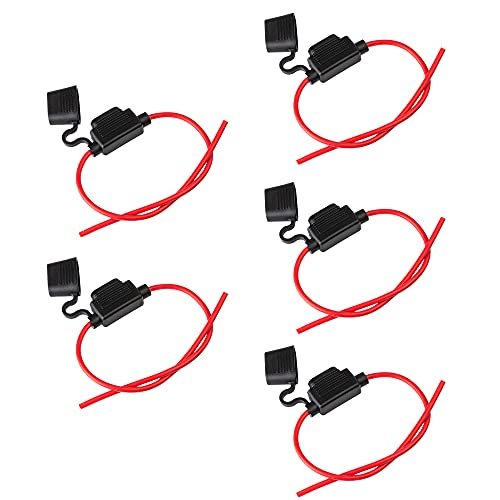 ECENCE 5x Sicherungshalter KFZ LKW Motorrad Boot Sicherungs Halter PKW 14AWG max.20A Flachsicherung Halter für Auto Wohnmobil Camper von ECENCE