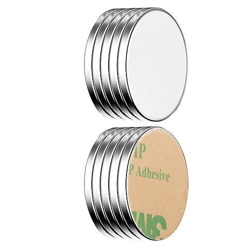 ECENCE Neodym Magnete 10 Stck. - runde Klebe-Magnete selbstklebend - 32x2mm - hochwertige NiCuNi-Beschichtung - Scheibenmagnete von ECENCE