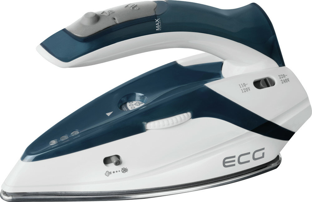 ECG NZ 210 Travel Trocken- & Dampfbügeleisen Edelstahl-Bügelsohle 1100 W Blau, Weiß ECG NZ 210 Travel Trocken- & Dampfbügeleisen Edelstahl-Bügelsohle 1100 W Blau, Weiß von ECG