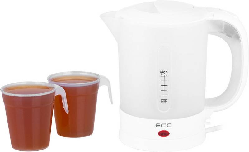 ECG RK 500 Travel lite Wasserkocher 0,5 l 1000 W Weiß von ECG