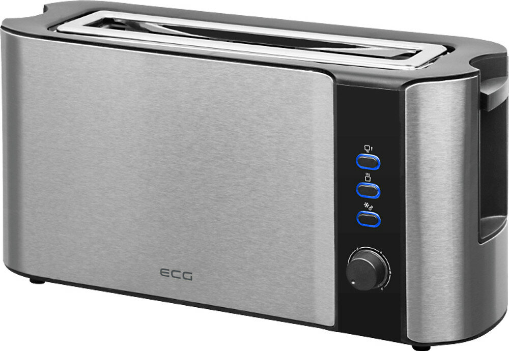 ECG ST 10630 SS Toaster 2 Scheibe(n) 1000 W Schwarz, Silber von ECG