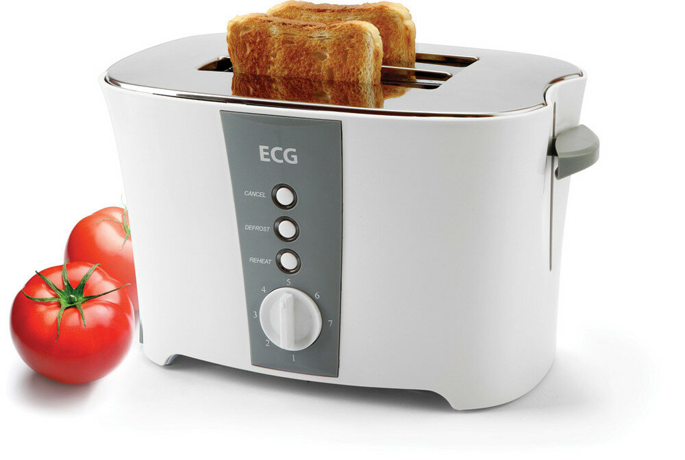 ECG ST 818 Toaster 2 Scheibe(n) Grau, Edelstahl 800 W von ECG