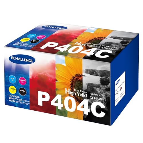 CLT-P404C CLT-404S Tonerkartusche Kompatibel für Samsung C480W Toner für Xpress SL C480FW C430W C430 C480 CF480FN C48X C43X Series Toner CLT-K404S CLT K404S CLT-Y404S CLT-C404S (4er-Pack) von ECHALLENGE