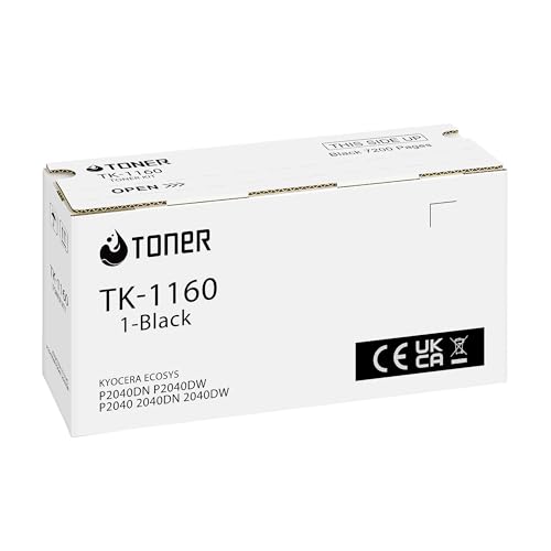 ECHALLENGE TK-1160 Toner kompatibel mit Kyocera TK-1160 Toner-Kartusche Schwarz 1T02R90NL0 Kompatibel für ECOSYS P2040DN ECOSYS P2040DW ECOSY P2050DN von ECHALLENGE