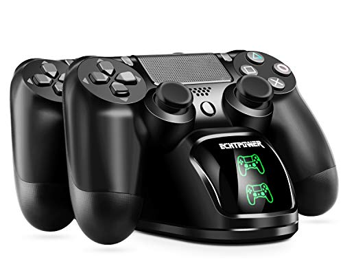 PS4 Controller Ladestation, Playstation 4 Controller Dualshock Ladegerät, PS4 Charger Dock Staion mit LED Anzeige für PS4/PS4 Pro/PS4 Slim (Grün + Rot LED) PS4 Controller Ladestation, Playstation 4 Controller Dualshock Ladegerät, PS4 Charger Dock Staion mit LED Anzeige für PS4/PS4 Pro/PS4 Slim (Grün + Rot LED) von ECHTPower