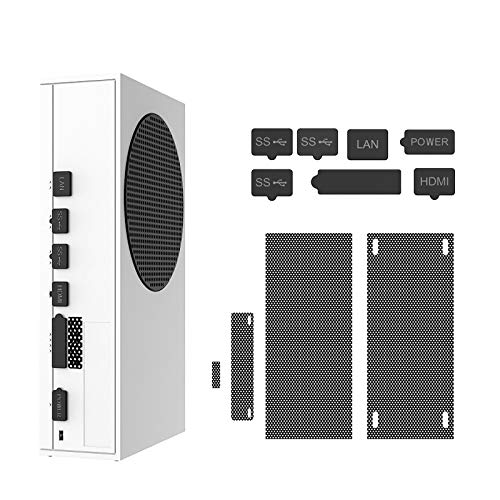 ECHZOVE Staubschutzstecker kompatibel mit Xbox Serie S, Staubfilter-Kit kompatibel mit Xbox Serie S, inklusive 7 Silikon Serie S Staubschutz und 4 PVC Serie S Mesh Filterabdeckungen von ECHZOVE