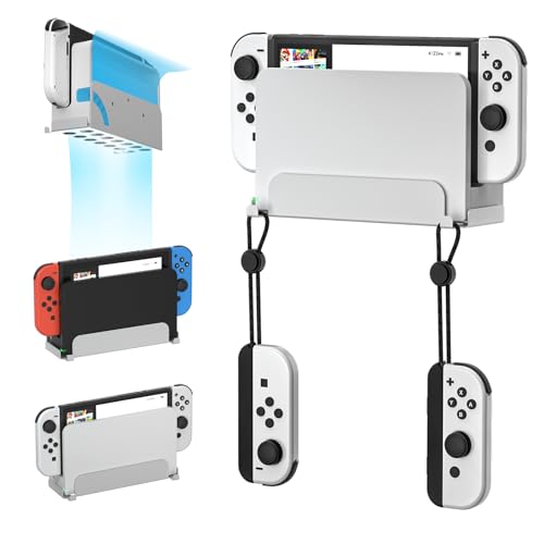 Switch OLED Wandhalterung Kit, Mounts Switch OLED on Wall Near TV, Switch OLED Accessories White von ECHZOVE