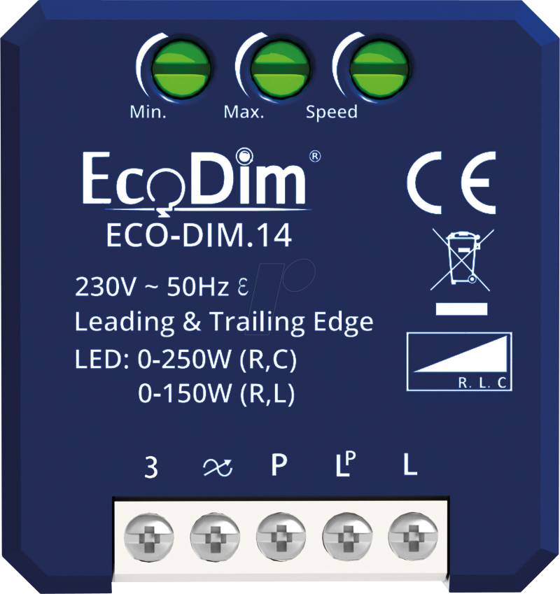 ECO-DIM.14 - LED-Dimmermodul, 0-250 W, Phase an- und abschnitt (RLC) von ECODIM