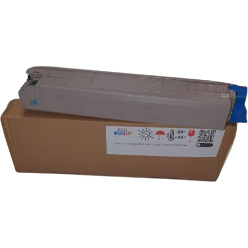 ECOPRO - Wiederaufbereiteter Toner für OKI C823 C833 C843 n dn 823 833 843 - Cyan - 7.000 Seiten A4 - COD 46471101 von ECOPRO