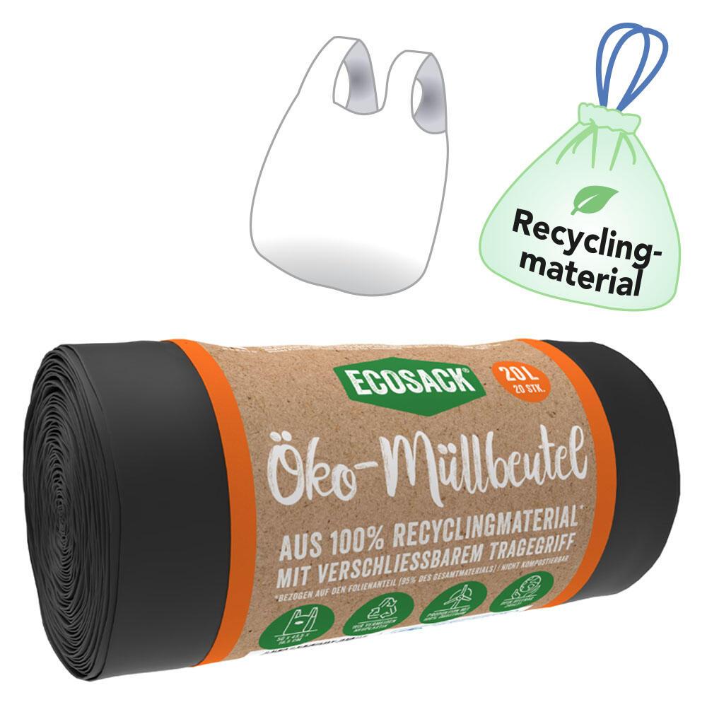 ECOSACK® Öko-Müllbeutel 20,0 l schwarz von ECOSACK®