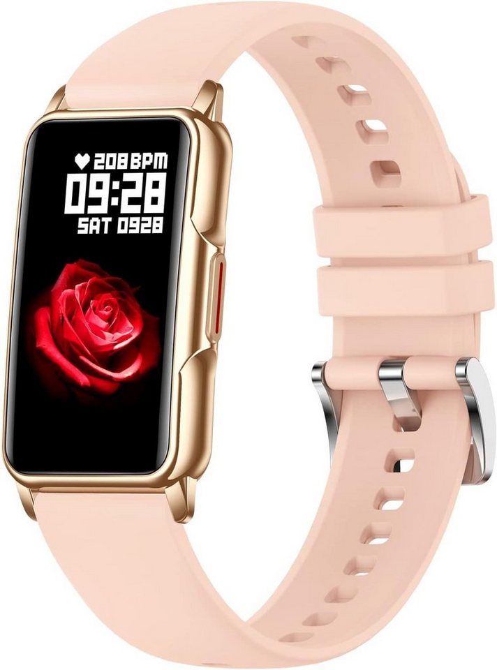 ECOSOON Smartwatch (1,47 Zoll, Android iOS), Damen mit pulsmesser schlafmonitor fittnessarmbanduhr frauen von ECOSOON