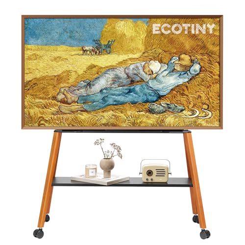 ECOTINY TV Ständer mit Rollen für 49 bis 75 Zoll TV bis zu 40 kg, Easel Design mit Metallstruktur und Holzablage, Beweglicher TV Ständer auf Rädern für Geschäft, Büro, Schule, Haus ECOTINY TV Ständer mit Rollen für 49 bis 75 Zoll TV bis zu 40 kg, Easel Design mit Metallstruktur und Holzablage, Beweglicher TV Ständer auf Rädern für Geschäft, Büro, Schule, Haus von ECOTINY