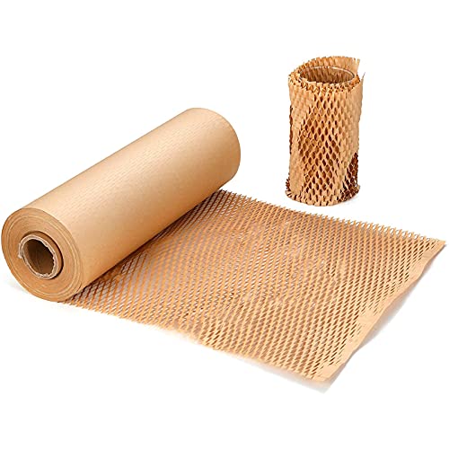 verpackungsmaterial füllmaterial verpackungsmaterial papier rolle Wabenliner Verpackungsrolle Kraftpapier zum Verpacken/Lagern exquisiter Zerbrechliche Gegenstände（38cm*50m） von ECOTISH