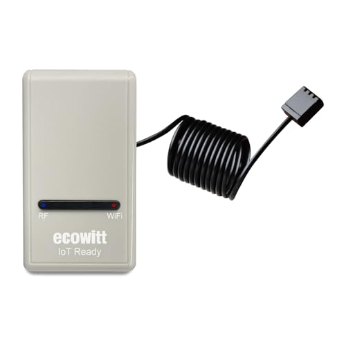 ECOWITT Gateway GW1200 für Wetterstation mit Außensensor, Innenbereich 3 in 1 Temperatur, Feuchte- und Barometersensor für Heimbüro IOT, Basisstation für Ecowitt Sensor Serie 868 HMZ von ECOWITT