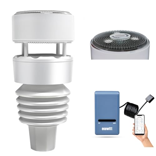 ECOWITT GW1108 WLAN Wetterstation mit WS90 7 in 1 Außensensor, WLAN-Gateway GW1100 mit Innen-Temperatur/-Feuchte, Luftdruckmessung (Sensor-Frequenz 868 MHz, Gateway WLAN 2,4 GHz, WIFI 802.11b, g, n) ECOWITT GW1108 WLAN Wetterstation mit WS90 7 in 1 Außensensor, WLAN-Gateway GW1100 mit Innen-Temperatur/-Feuchte, Luftdruckmessung (Sensor-Frequenz 868 MHz, Gateway WLAN 2,4 GHz, WIFI 802.11b, g, n) von ECOWITT