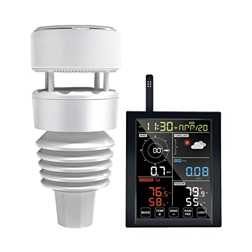 ECOWITT Wetterstation für Zuhause WN1981, 7 in 1 kabellose Wetterstation für den Außenbereich Array WS90, WiFiIndoor Buntes LCD Display mit Touch Taste, Pairing mit WS90/ WS80/ WS68 Outdoor Sensoren ECOWITT Wetterstation für Zuhause WN1981, 7 in 1 kabellose Wetterstation für den Außenbereich Array WS90, WiFiIndoor Buntes LCD Display mit Touch Taste, Pairing mit WS90/ WS80/ WS68 Outdoor Sensoren von ECOWITT