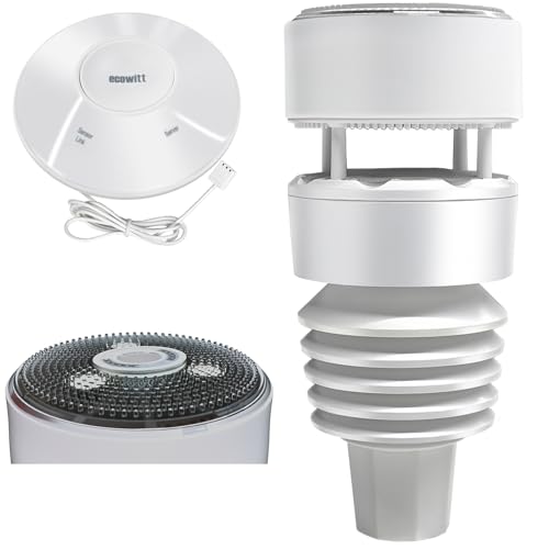 ECOWITT Wittboy Wetterstation mit Außensensor GW2001, 7-in-1 Außensensor WS90 mit Wi-Fi/Kabel-Gateway GW2000 Genaue Wettervorhersagedaten für Haus, Garten und Bauernhof 868 MHz von ECOWITT