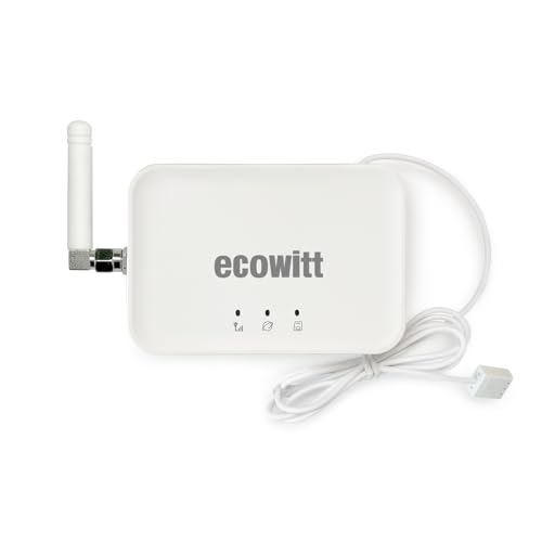 Ecowitt WIFI/Kabel-Gateway GW3000 für Wetterstationen mit Außensensor, eingebauter 3 in 1 Innen Barometer/Thermometer/Hygrometer Sensoren, Haus Ecosystem Wetterassistent mit SD-Kartenanschluss von ECOWITT