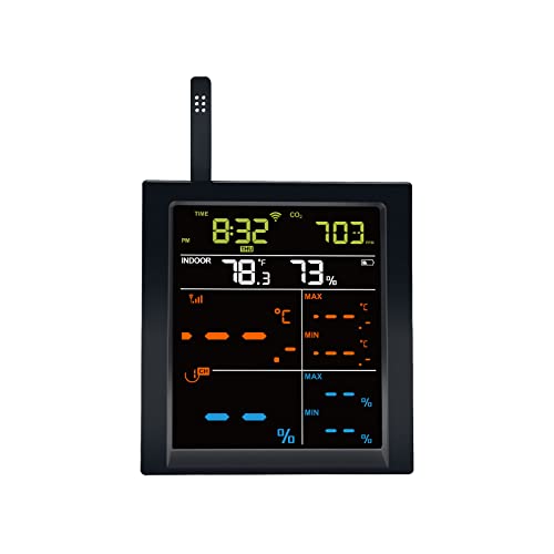 Ecowitt Wireless-Konsole für Wetterstation, 4,9-Zoll-LCD-Display mit Wi-Fi-Gateway, Indoor 8 Kanäle Temperatur-Luftfeuchtigkeit, Indoor-Ökosystem-Sensoren Monitor für Haus von ECOWITT