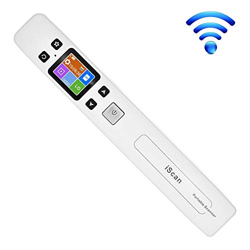 ECOiNVA for iScan WiFi Wand Tragbarer Scanner Wiederaufladbar A4 Dokumentenscanner 1050DPI JPG/PDF Mit LCD-Bildschirm (Weiß) von ECOiNVA