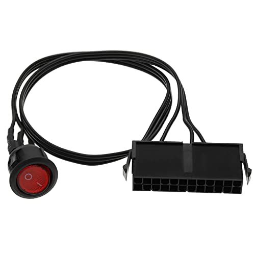 ATX/EPS 20/24 Pin ATX 24 Pin Rot LED Schalter Ein-/Ausschalter Reiterbrücke Zubehör zum Testen Wasserkühler PC von ECSiNG