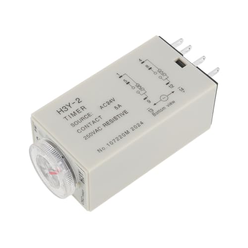 ECSiNG 1 x H3Y-2 Zeitrelais, 10 Sekunden, Verzögerung, Zeitrelais, 5 A, 8-polig, AC24 V, Relais, 0,5 - 10 Sekunden, Zeitverzögerungsrelais für Automatisierungssteuerung, industrielle Anwendungen ECSiNG 1 x H3Y-2 Zeitrelais, 10 Sekunden, Verzögerung, Zeitrelais, 5 A, 8-polig, AC24 V, Relais, 0,5 - 10 Sekunden, Zeitverzögerungsrelais für Automatisierungssteuerung, industrielle Anwendungen von ECSiNG