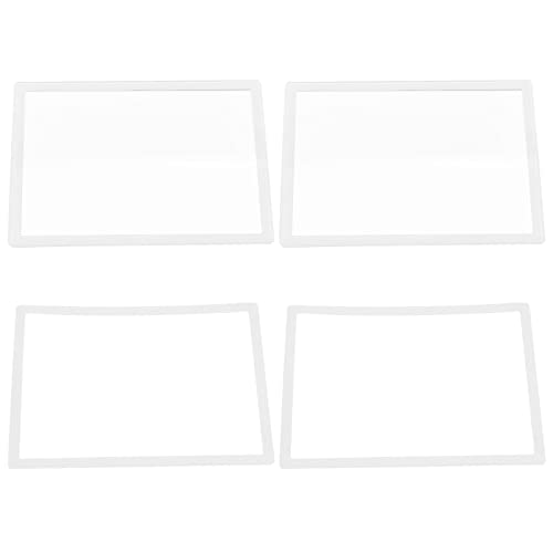 ECSiNG 2 Stück Bildschirmlinsen Kunststoffabdeckung mit Unterem Rahmen Kompatibel mit Nintendo DS Lite Oberer Bildschirm 69 X 54mm Weiß von ECSiNG