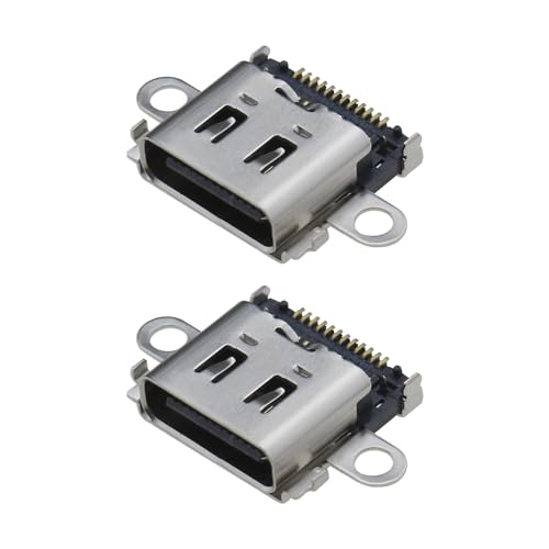 ECSiNG 2 Stück Port Ladebuchse USB Typ C Ersatzteil für Ladeanschluss USB-C kompatibel mit Nintendo Switch Lite von ECSiNG