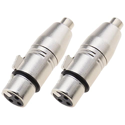 ECSiNG 2 Stück XLR 3-Pin Weiblich auf RCA Weiblich Buchse Audio Adapter Verbinder Konverter für Mikrofon Mic Verstärker usw. ECSiNG 2 Stück XLR 3-Pin Weiblich auf RCA Weiblich Buchse Audio Adapter Verbinder Konverter für Mikrofon Mic Verstärker usw. von ECSiNG