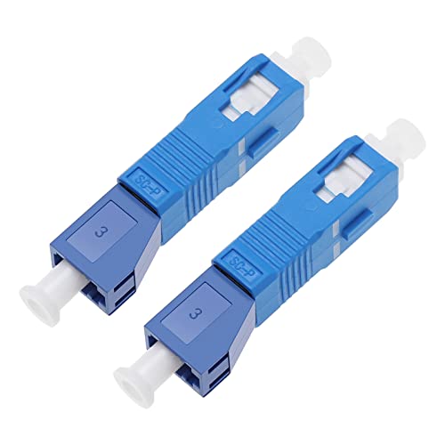 ECSiNG 2 x Glasfaser-Adapter Singlemode 9/125 SM SC Stecker auf LC Buchse, Hybrid-Glasfaser-Konverter für Ethernet-Netzwerk und optische Kommunikationsgeräte von ECSiNG