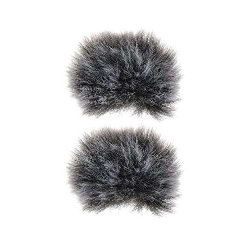 ECSiNG 2PCS Revers Mikrofon Windschutz Muff Lavalier Muff Pin-on Pelzigen Mikrofon Winddichter Muff für 5-10mm Durchmesser Mikrofon Outdoor Indoor Environments von ECSiNG