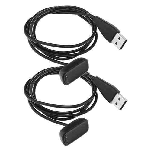 ECSiNG 2er-Pack USB-Ladekabel kompatibel mit Fitbit Luxe Ladegerät Netzkabel Ladeclip mit Reset-Funktion Kompatibel mit Luxe Activity Tracker, 1 m von ECSiNG