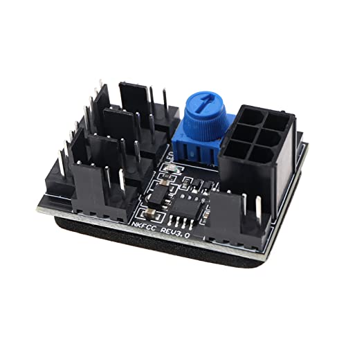 ECSiNG 3-poliger 4-poliger Lüfteradapter PWM PC-Chassis-Kühler Hub 8-Wege-Splitter DC 12 V Geschwindigkeitsregler Governor mit 6-poligem Stromanschluss ECSiNG 3-poliger 4-poliger Lüfteradapter PWM PC-Chassis-Kühler Hub 8-Wege-Splitter DC 12 V Geschwindigkeitsregler Governor mit 6-poligem Stromanschluss von ECSiNG