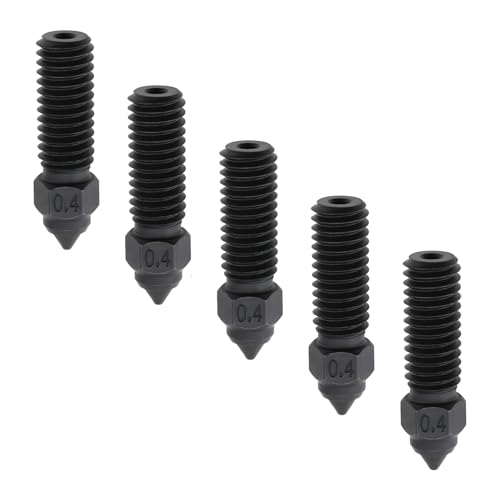 ECSiNG 5pcs 3D-Drucker-Extruder-Hotend-Düsen-Set 0,4 Mm Kompatibel mit Creality K1 Max CR-M4 CR-10 SE Kompatibel mit Ender 3 V3 KE 3D-Druckern von ECSiNG