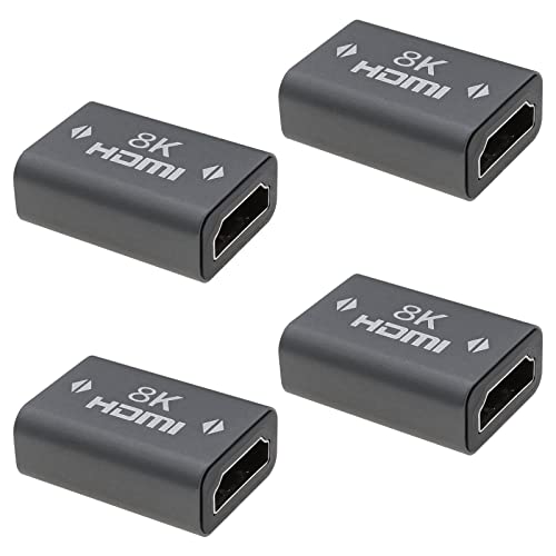 ECSiNG HDMI-Verlängerungskabel, HDMI-Buchse auf HDMI-Buchse, 8 K, 8 K, HDMI-Kupplung, Zubehör für Computer, PC, Laptop, Projektor, 4 Stück von ECSiNG