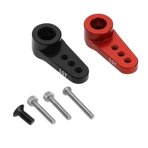 ECSiNG Schwarz & Rot 2 Set von RC Servo Arm Upgrade Mini Servo Arm Zubehör für ES08MA II Servo Upgrade Teile, aus Aluminiumlegierung. ECSiNG Schwarz & Rot 2 Set von RC Servo Arm Upgrade Mini Servo Arm Zubehör für ES08MA II Servo Upgrade Teile, aus Aluminiumlegierung. von ECSiNG