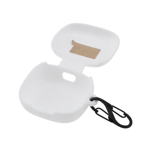 ECSiNG Silikonhülle für Kabellose Kopfhörer Schutzhülle Abdeckung Kompatibel mit JBL Live Pro 2TWS True Wireless Earbuds mit Schlüsselanhänger-Haken, Weiß von ECSiNG