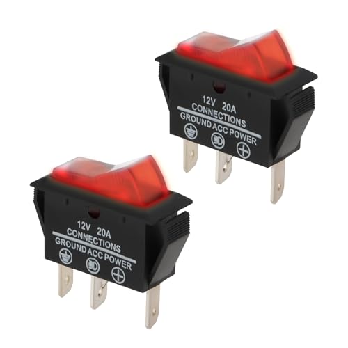 ECSiNG Wippschalter, 12 V, 20 A, 3-polig, 2 Positionen, LED, Wippschalter, kompatibel mit Electrolux Dometic Caravan Kühlschrank, 2 Stück ECSiNG Wippschalter, 12 V, 20 A, 3-polig, 2 Positionen, LED, Wippschalter, kompatibel mit Electrolux Dometic Caravan Kühlschrank, 2 Stück von ECSiNG