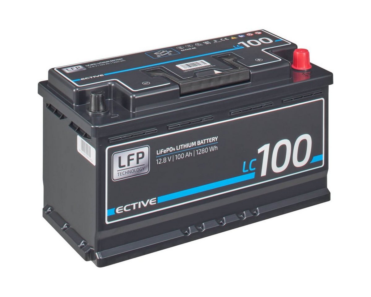 ECTIVE ECTIVE 12V 100Ah Lithium Batterie DIN L5 LiFePO4 Akku BMS Batterie, (12 V V) von ECTIVE