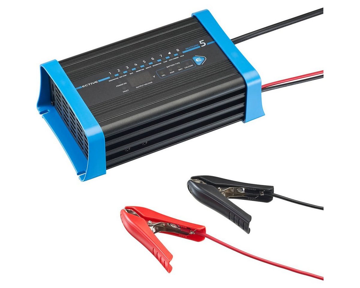 ECTIVE ECTIVE 12V 5A Autobatterie Ladegerät Gel AGM Batterieladegerät Batterie-Ladegerät (5 mA) von ECTIVE