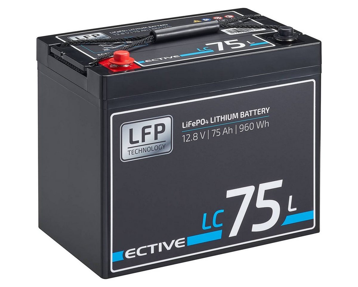 ECTIVE ECTIVE 12V 75Ah Lithium Batterie LiFePO4 für Wohnmobil Batterie, (12 V V) von ECTIVE