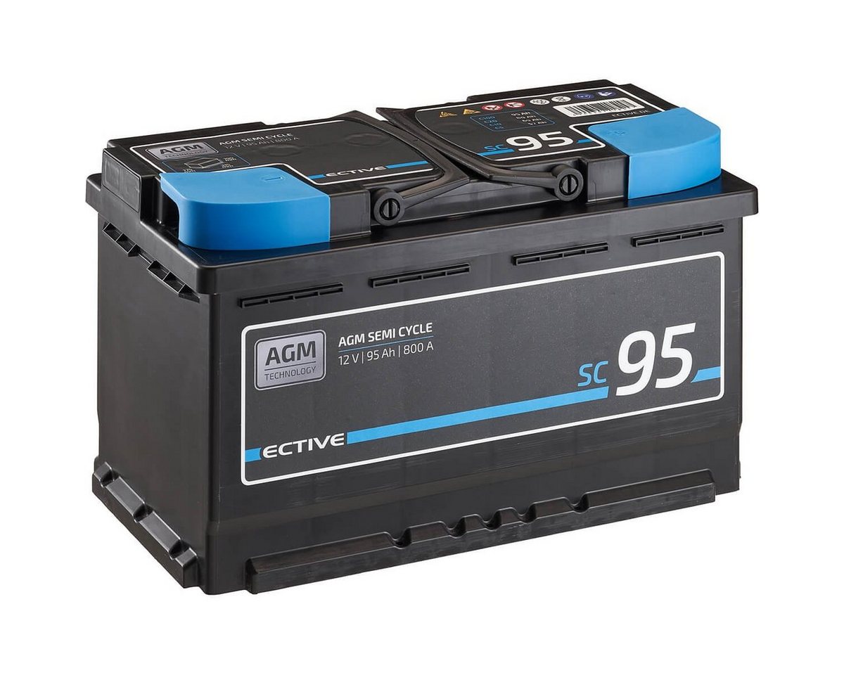 ECTIVE ECTIVE 12V 95Ah AGM Semi Cycle Wohnmobil Batterie Batterie, (12 V V) von ECTIVE