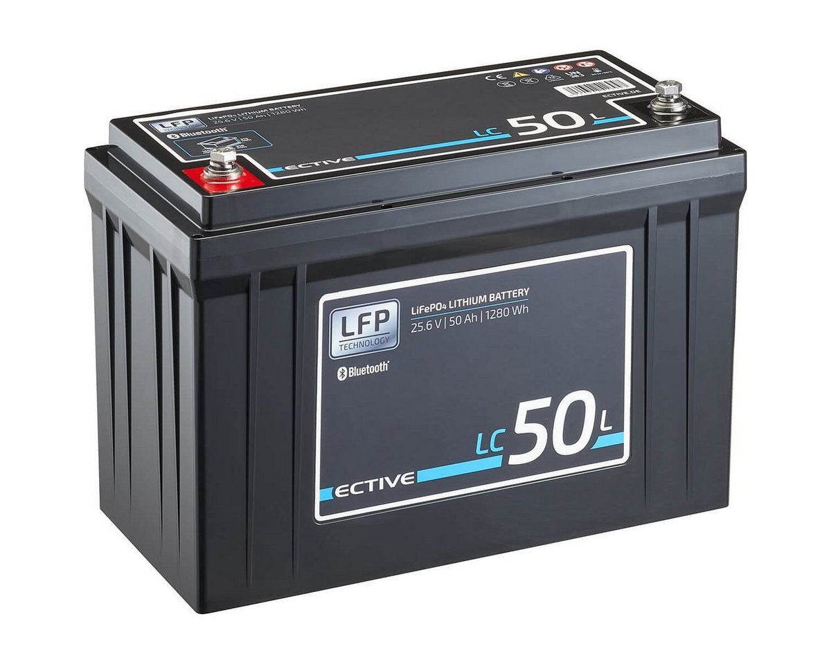 ECTIVE ECTIVE 24V 50Ah LiFePo4 Solar Batterie Lithium BMS Wohnmobil Camper Batterie, (24 V V) von ECTIVE