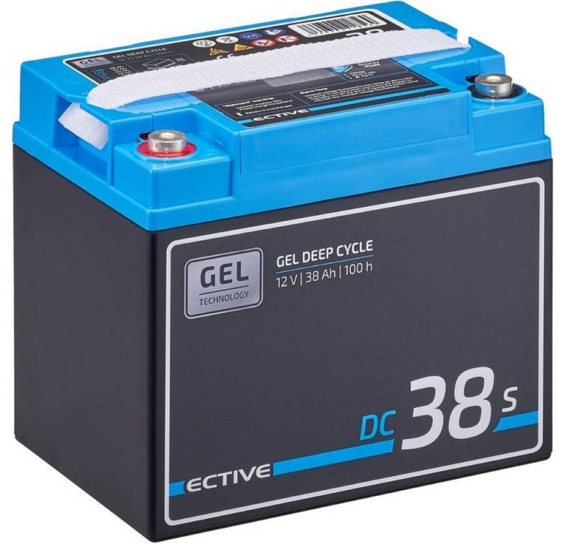 ECTIVE ECTIVE DC 38S GEL Deep Cycle mit LCD-Anzeige 38Ah Versorgungsbatterie Batterie von ECTIVE