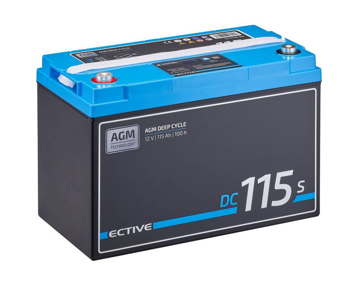 ECTIVE ECTIVE Deep Cycle AGM Batterie 12V 115Ah m Display für Wohnmobil Batterie, (12 V V) von ECTIVE