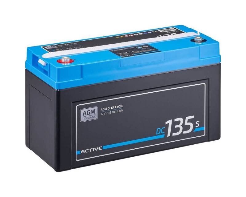 ECTIVE ECTIVE Deep Cycle AGM Batterie 12V 135Ah m Display für Wohnmobil Batterie, (12 V) von ECTIVE