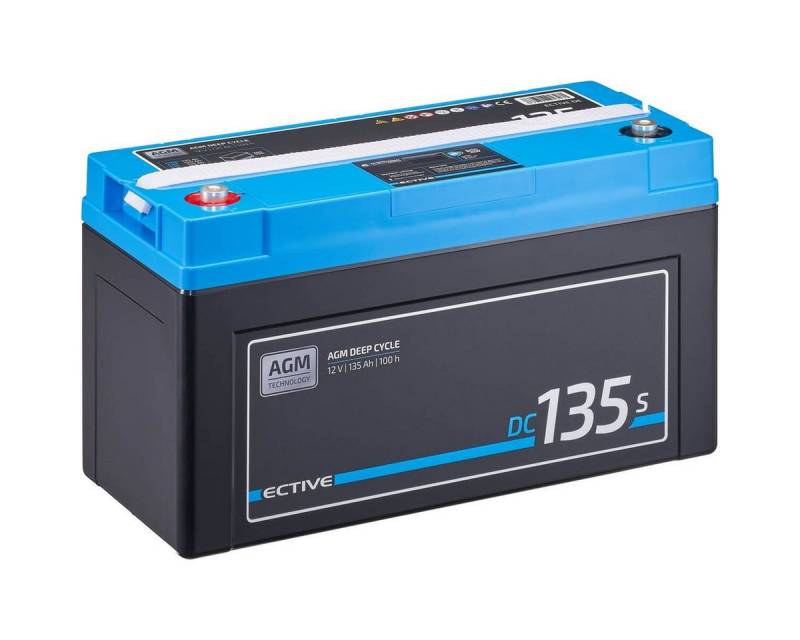 ECTIVE ECTIVE Deep Cycle AGM Batterie 12V 135Ah m Display für Wohnmobil Batterie, (12 V V) von ECTIVE